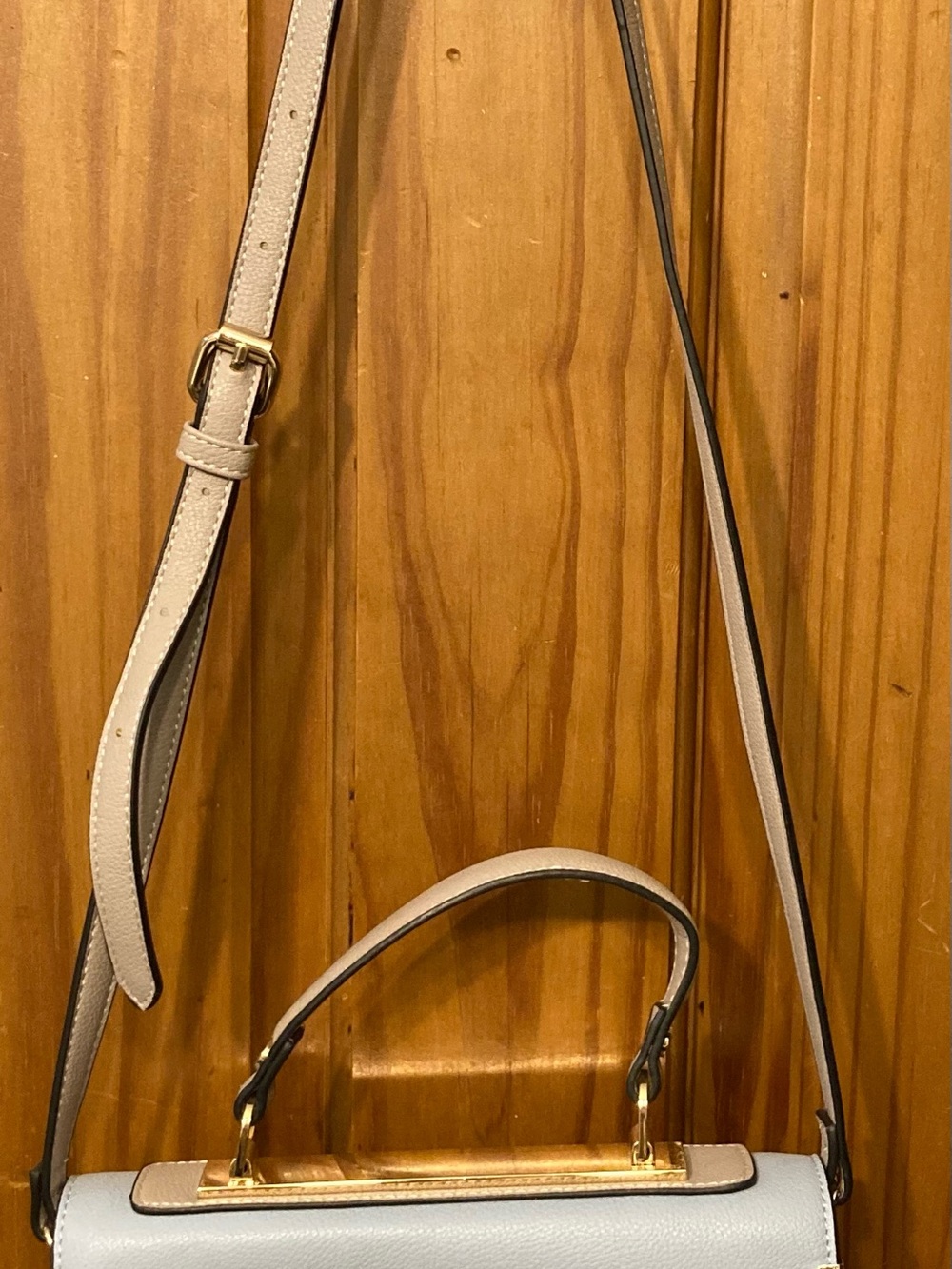 Dune London Blue/Tan/Cream shoulder purse